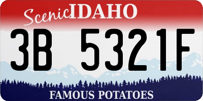 ID license plate 3B5321F