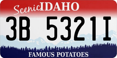 ID license plate 3B5321I