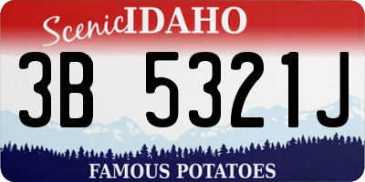 ID license plate 3B5321J