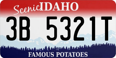 ID license plate 3B5321T