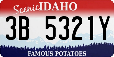 ID license plate 3B5321Y