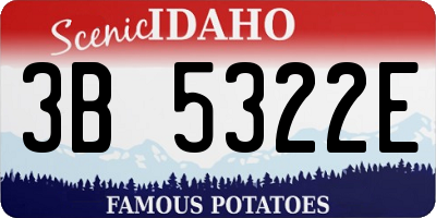 ID license plate 3B5322E