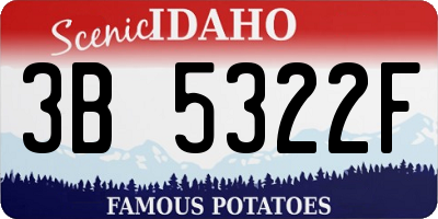 ID license plate 3B5322F
