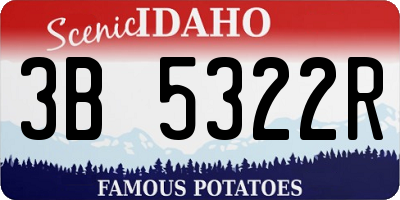 ID license plate 3B5322R