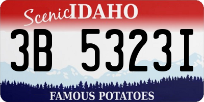ID license plate 3B5323I