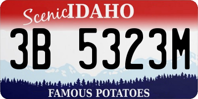 ID license plate 3B5323M