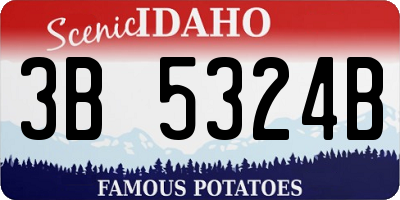 ID license plate 3B5324B