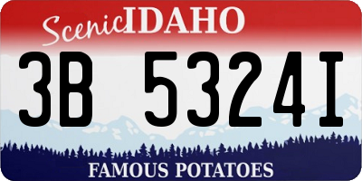 ID license plate 3B5324I