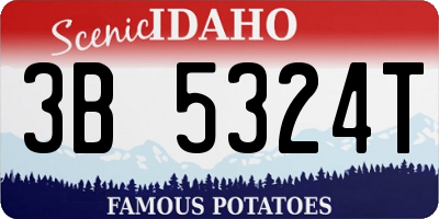 ID license plate 3B5324T