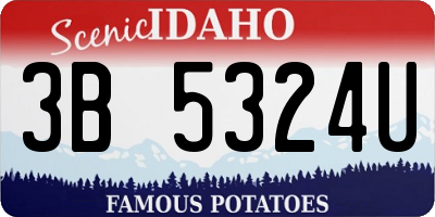 ID license plate 3B5324U