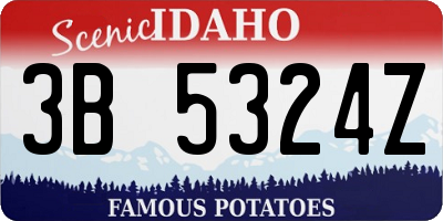 ID license plate 3B5324Z
