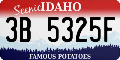 ID license plate 3B5325F