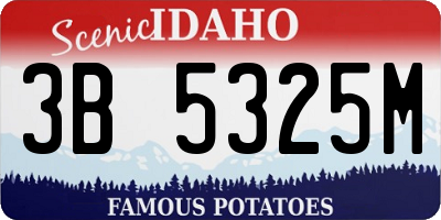 ID license plate 3B5325M