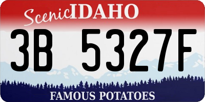 ID license plate 3B5327F