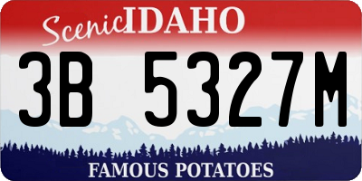ID license plate 3B5327M