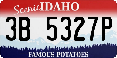 ID license plate 3B5327P