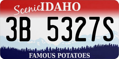 ID license plate 3B5327S