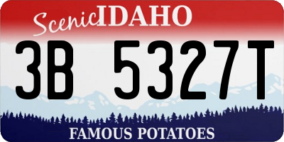 ID license plate 3B5327T
