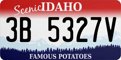ID license plate 3B5327V