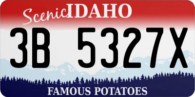 ID license plate 3B5327X