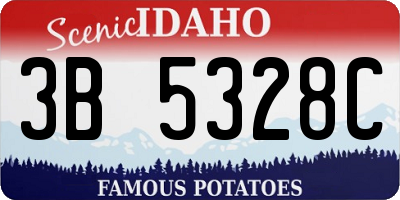 ID license plate 3B5328C