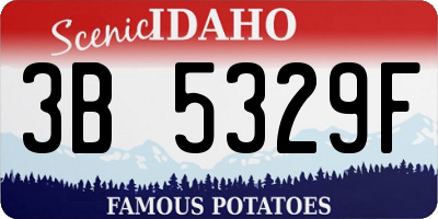 ID license plate 3B5329F