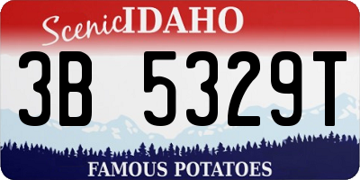 ID license plate 3B5329T