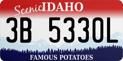 ID license plate 3B5330L
