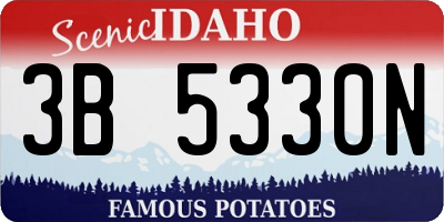 ID license plate 3B5330N
