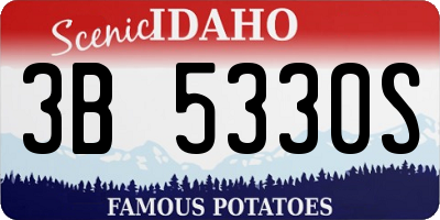 ID license plate 3B5330S