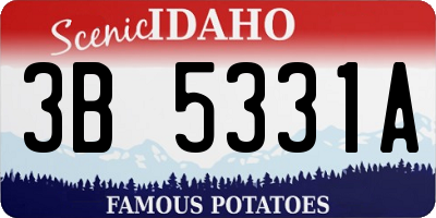 ID license plate 3B5331A