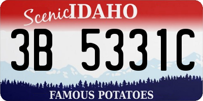 ID license plate 3B5331C