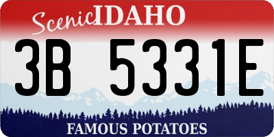 ID license plate 3B5331E