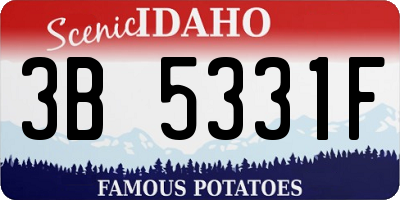 ID license plate 3B5331F