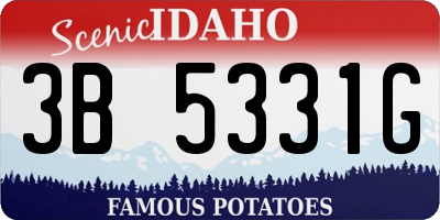 ID license plate 3B5331G