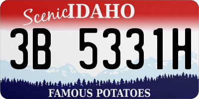 ID license plate 3B5331H