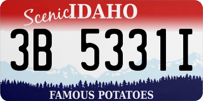 ID license plate 3B5331I