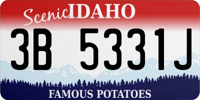 ID license plate 3B5331J
