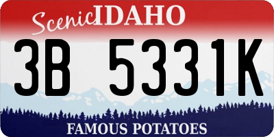 ID license plate 3B5331K