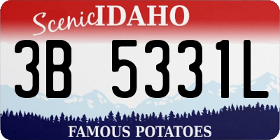 ID license plate 3B5331L