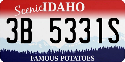 ID license plate 3B5331S