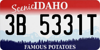 ID license plate 3B5331T