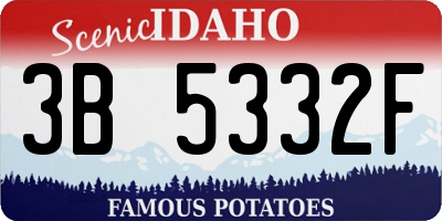 ID license plate 3B5332F