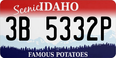 ID license plate 3B5332P