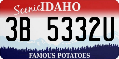 ID license plate 3B5332U