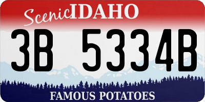 ID license plate 3B5334B