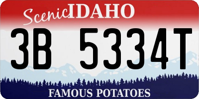ID license plate 3B5334T