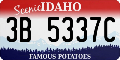 ID license plate 3B5337C