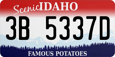 ID license plate 3B5337D