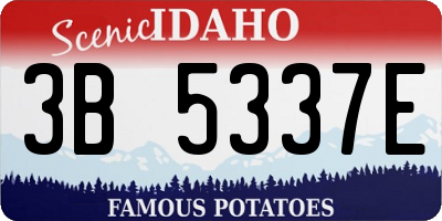 ID license plate 3B5337E